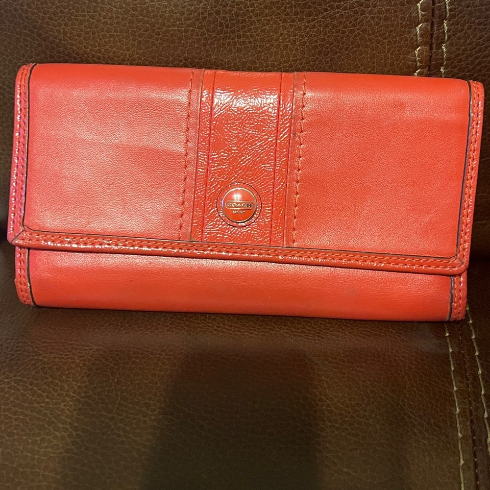 Coach Coral Leather Clutch